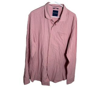 Tommy Bahama Button Up Shirt Men's XL Pink Plaid Long Sleeve Silk Blend Top